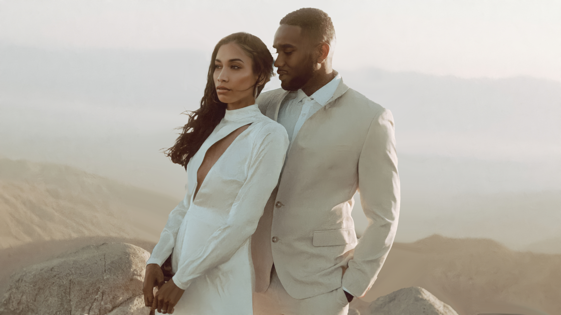 Elegant couple in formal attire